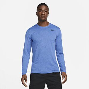 Nike Dri-FIT Long-Sleeve Training Tee - blue marle